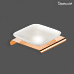 Load image into Gallery viewer, Stellar Stainless Steel and frosted Glass Soap Dish (Rosegold) - by Specule
