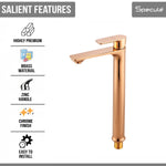 Load image into Gallery viewer, Nyra Tall Body Wash Basin 12 Inches Pillar Tap (Rose Gold) – by Specule
