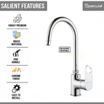 Load image into Gallery viewer, Ornamix Single Lever Deck-mount Kitchen Sink Mixer Tap with Swivel Spout (18 Inches) - by Specule
