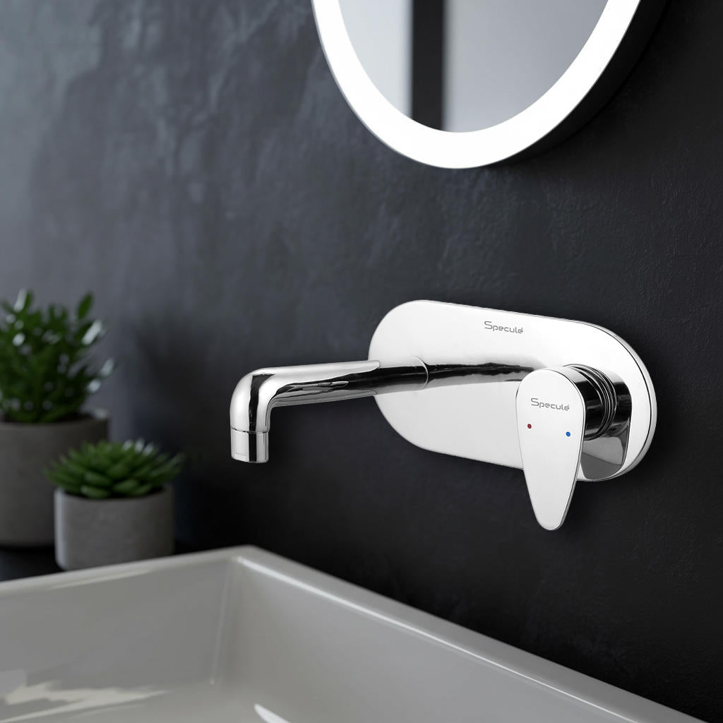 Spectra Single Lever Wall-mount Wash Basin Mixer Tap (Complete Set) - by Specule